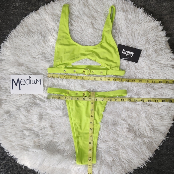 Medium Bright Green High Waist Cheeky Forplay Bikini - Picture 6 of 7